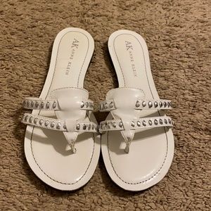 Anne Klein white sandals